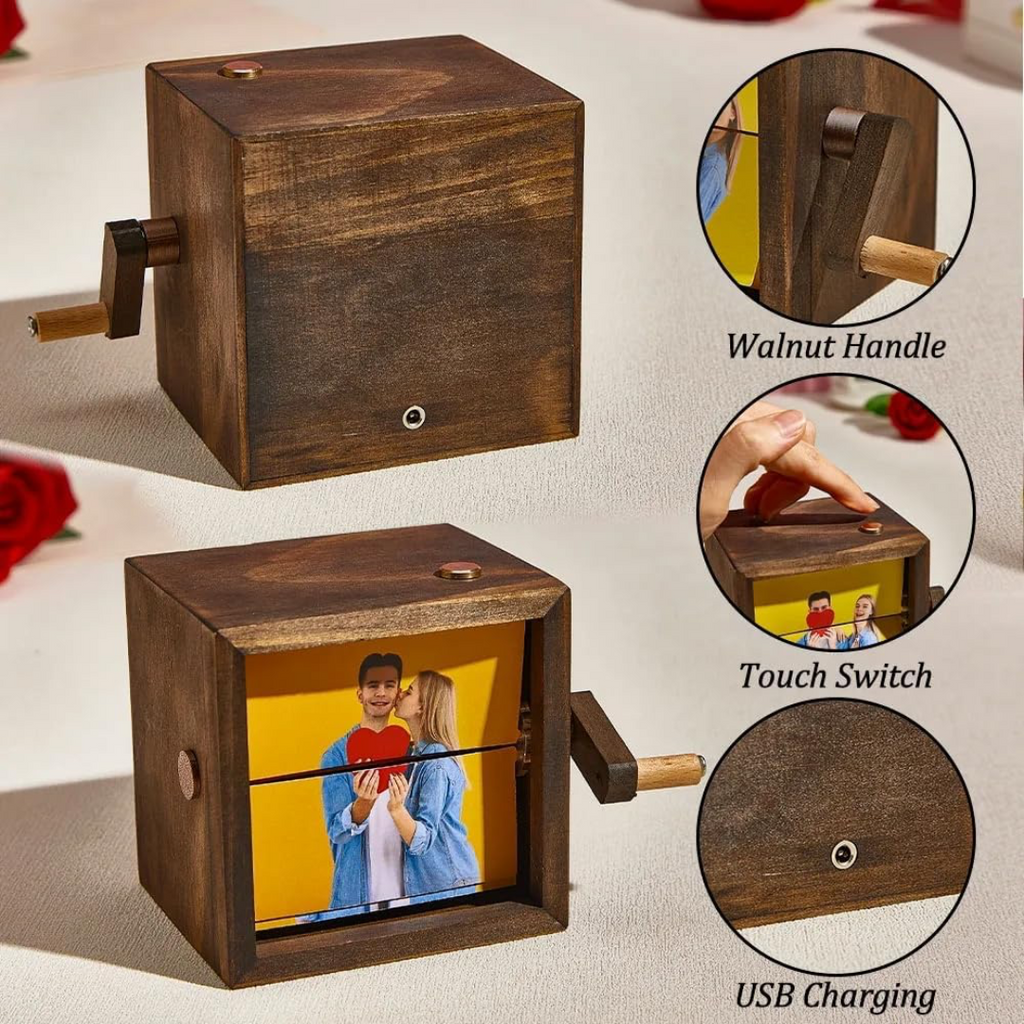 Personalized Hand-Crank Photo Flipbook – Custom Memory Gift