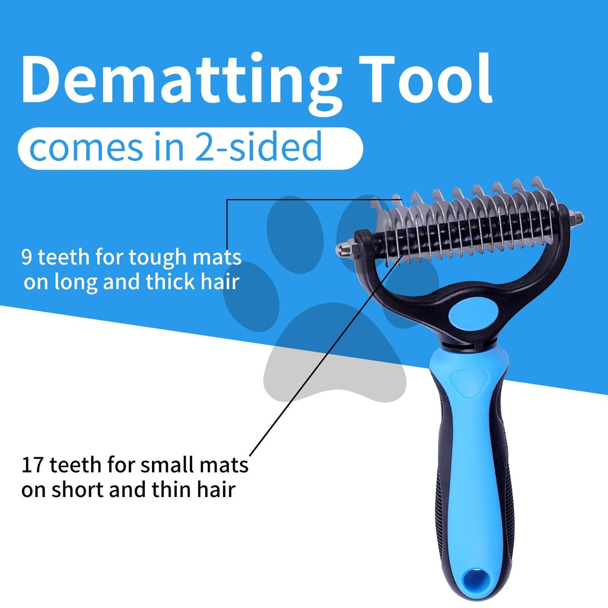 🔥Pet Grooming Brush-Double Sided Hurtless Shedding