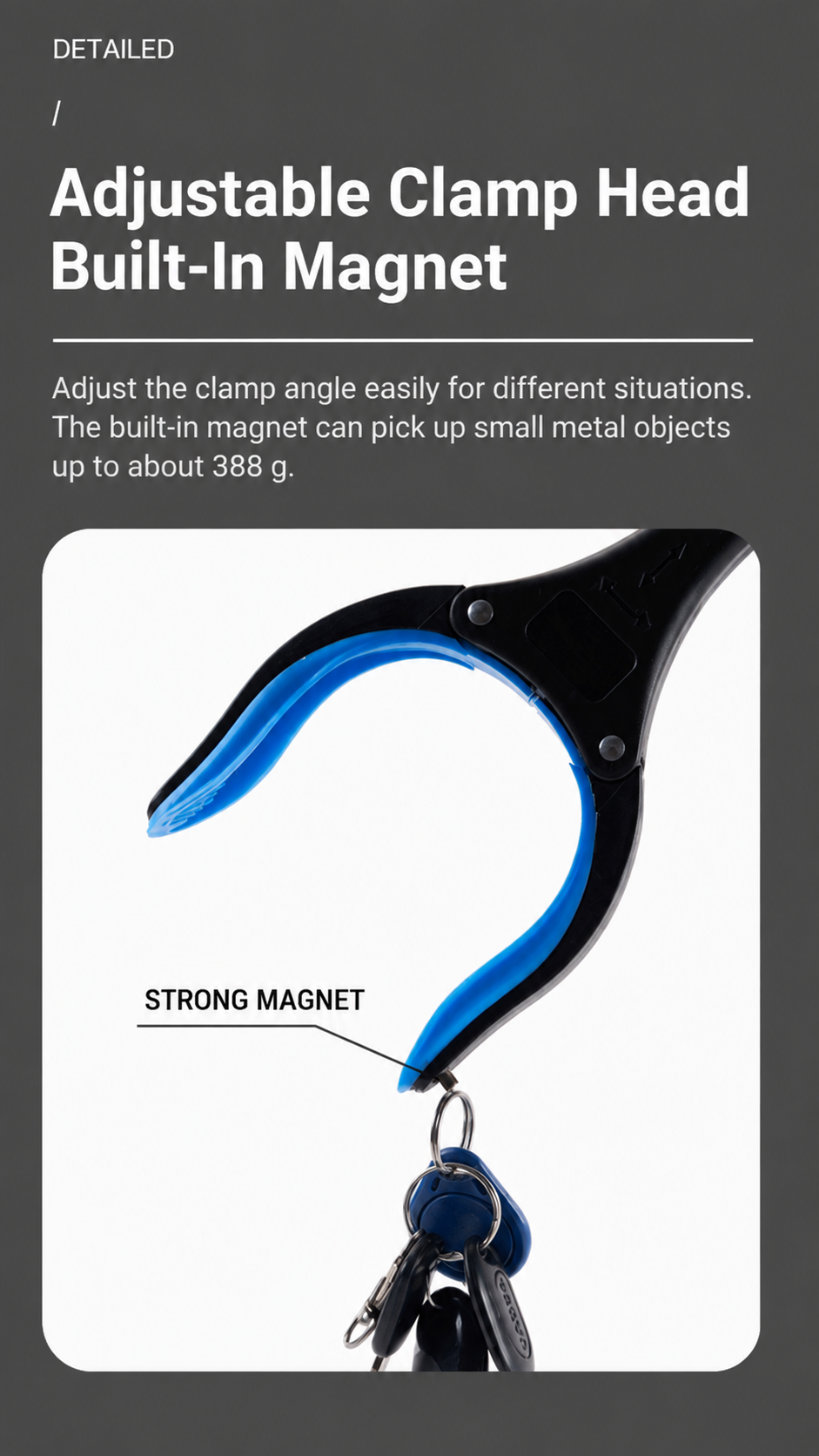 🔥 Foldable Grabber Reacher Tool – 83cm/109cm Long Reach Pickup Claw with Magnetic Tip