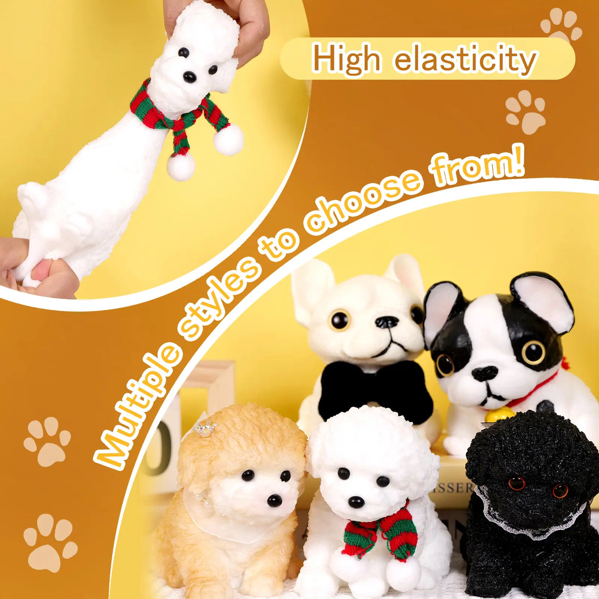 Handmade Silicone Squeeze Toy - Cartoon Stress Relief Toys for Autism, Hyperreal Kawaii Simulation Cat/Dog, DIY Unique Gifts, Squishys