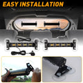 🚨 48-LED Amber & White Windshield Warning Light Bar – 26 Flash Modes