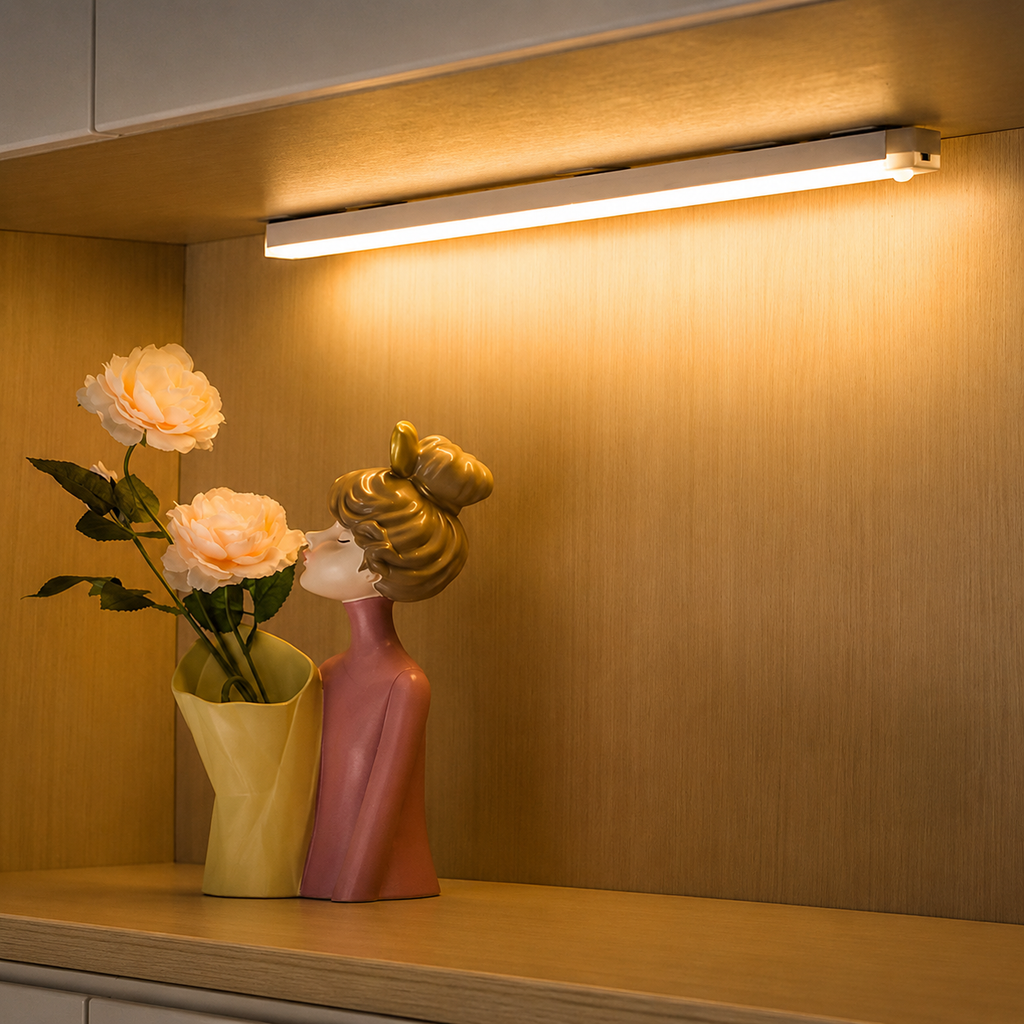 🏠 90° Corner Wall Shelf (LED)— Real Solid Wood, No Assembly Needed