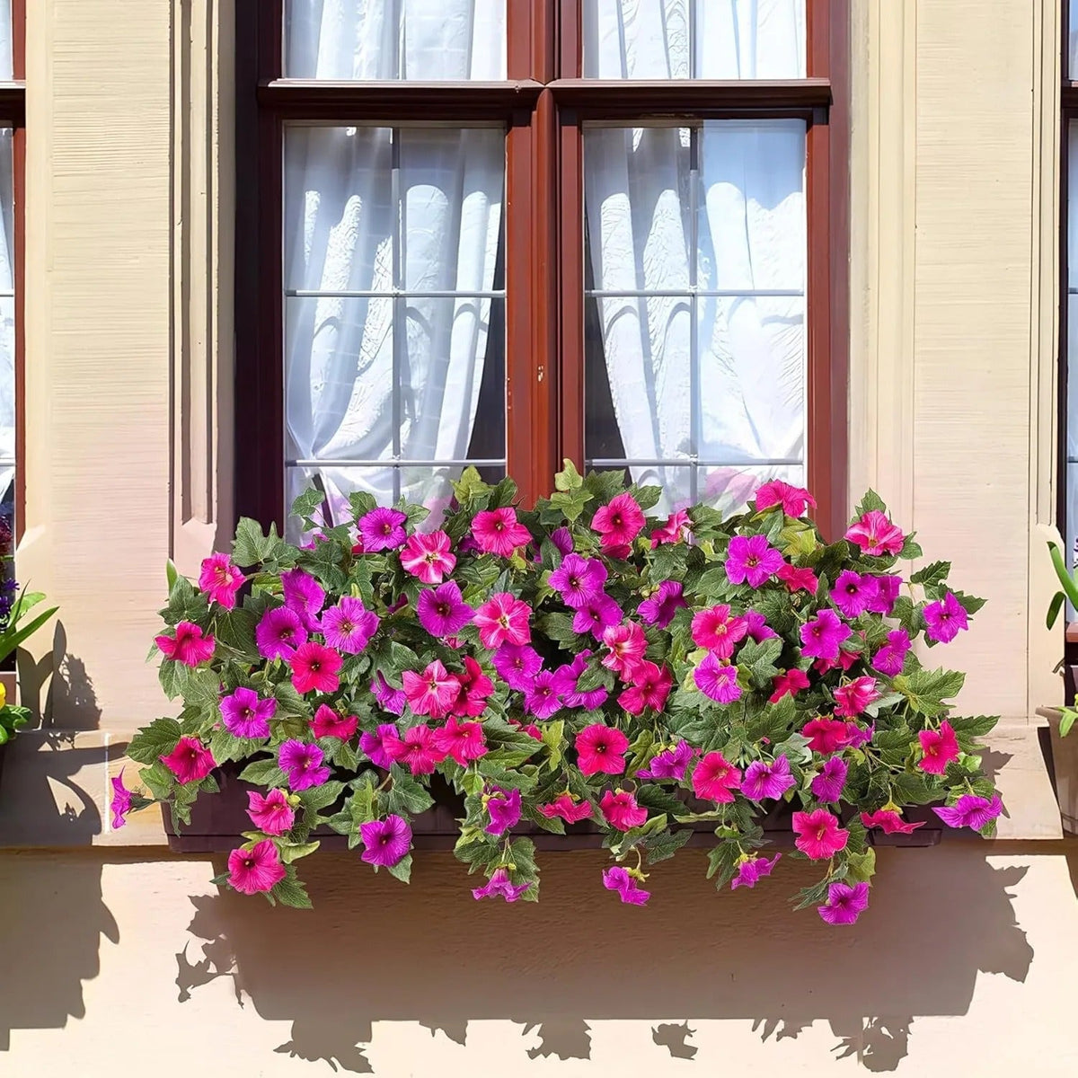 💥Limited stock 🌼 Fade-Proof, UV-Resistant Artificial Petunias – Vibrant, Colorfast Outdoor Flowers for Patio & Garden