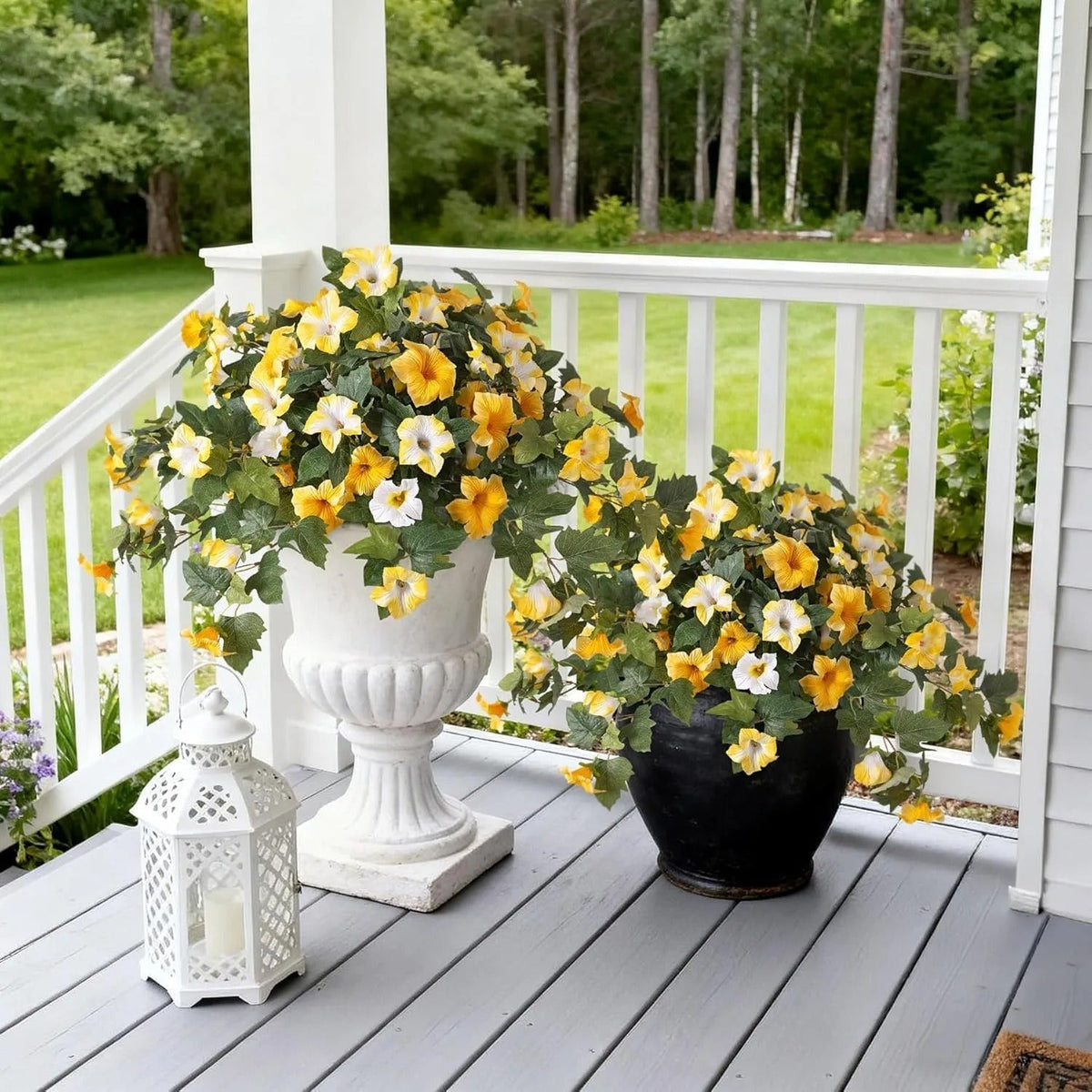 💥Limited stock 🌼 Fade-Proof, UV-Resistant Artificial Petunias – Vibrant, Colorfast Outdoor Flowers for Patio & Garden