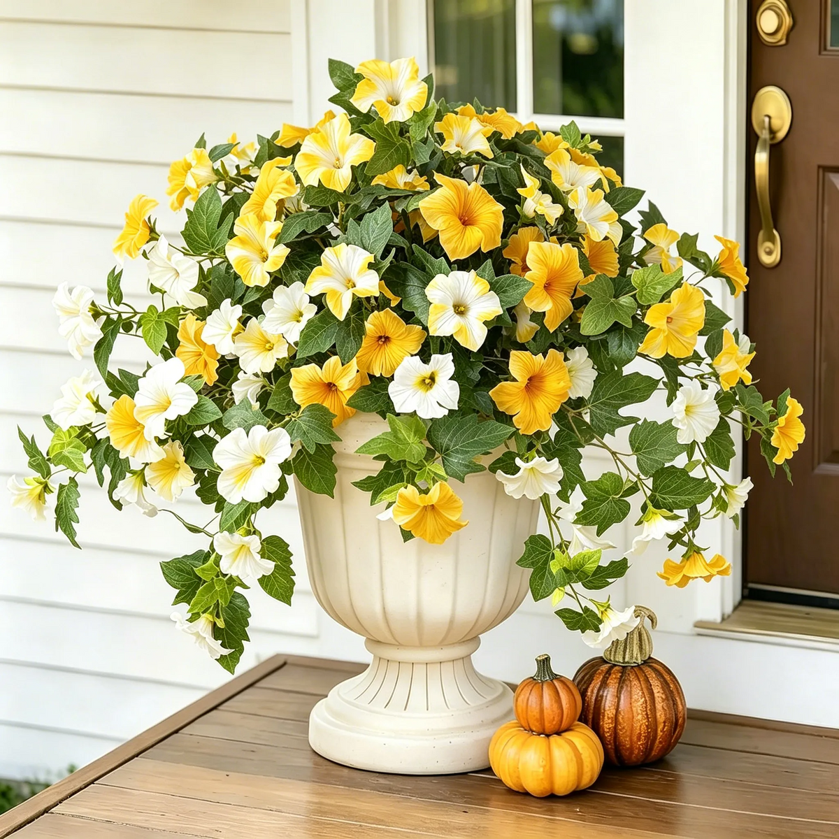 💥Limited stock 🌼 Fade-Proof, UV-Resistant Artificial Petunias – Vibrant, Colorfast Outdoor Flowers for Patio & Garden
