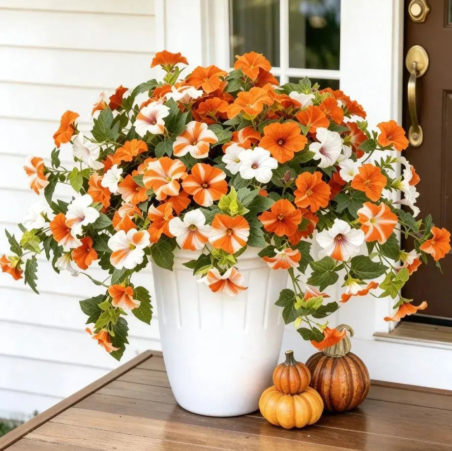 💥Limited stock 🌼 Fade-Proof, UV-Resistant Artificial Petunias – Vibrant, Colorfast Outdoor Flowers for Patio & Garden