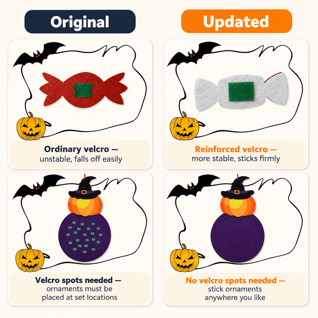 🎃 DIY Felt Pumpkin Witch Kit — 50 Pcs of Spooky Fun!