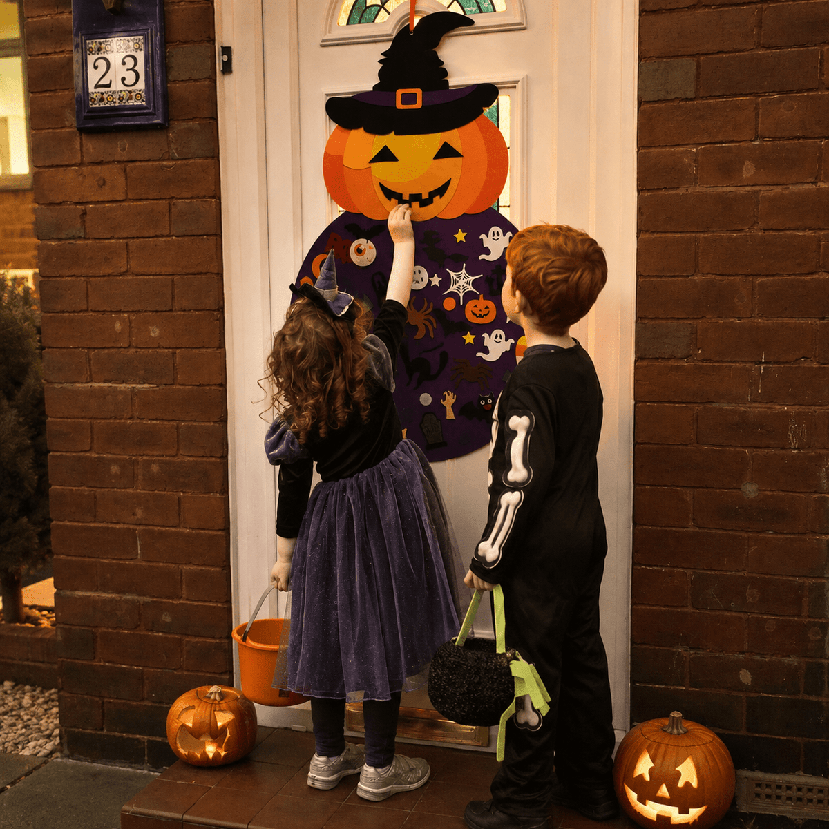 🎃 DIY Felt Pumpkin Witch Kit — 50 Pcs of Spooky Fun!