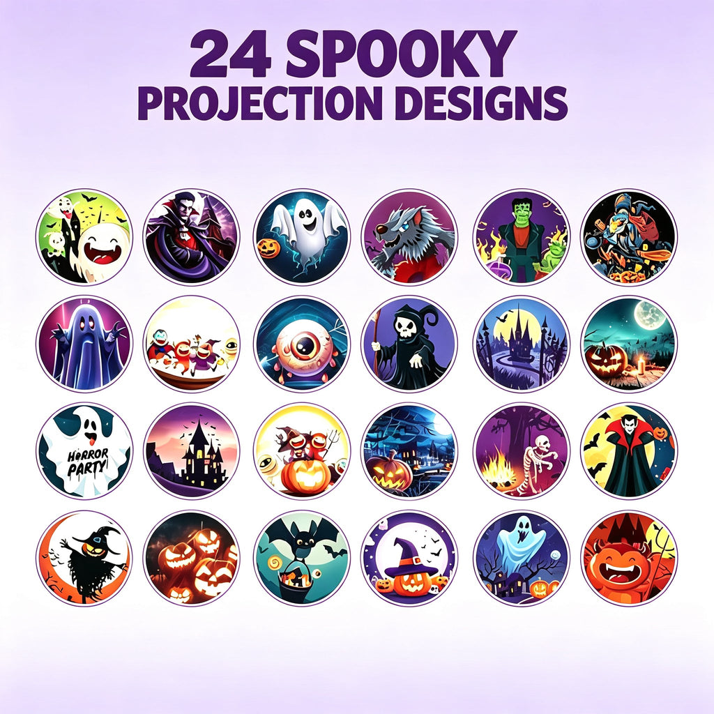 🎃 Halloween Projection Flashlight for Kids – 24 Spooky Images