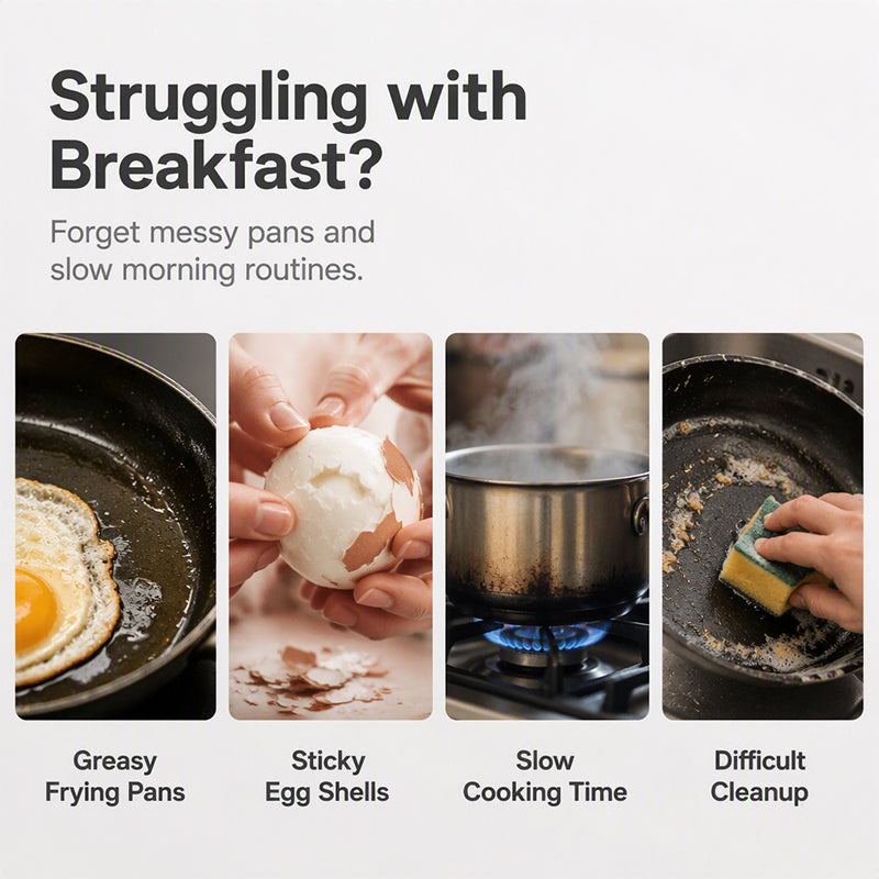 🔥Microwave Egg Poacher – Dual-Cavity Steamer, Rapid Heating, Non-Stick PP – Ideal for Home, Office & Travel!