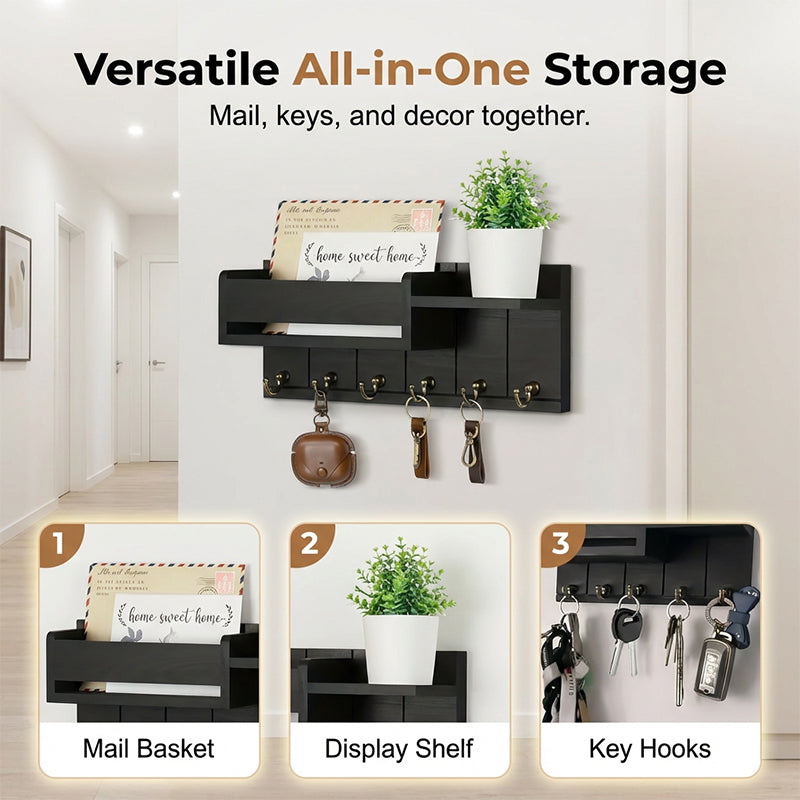 🎉2026 Sale🔥 Wall‑Mounted Mail & Key Holder
