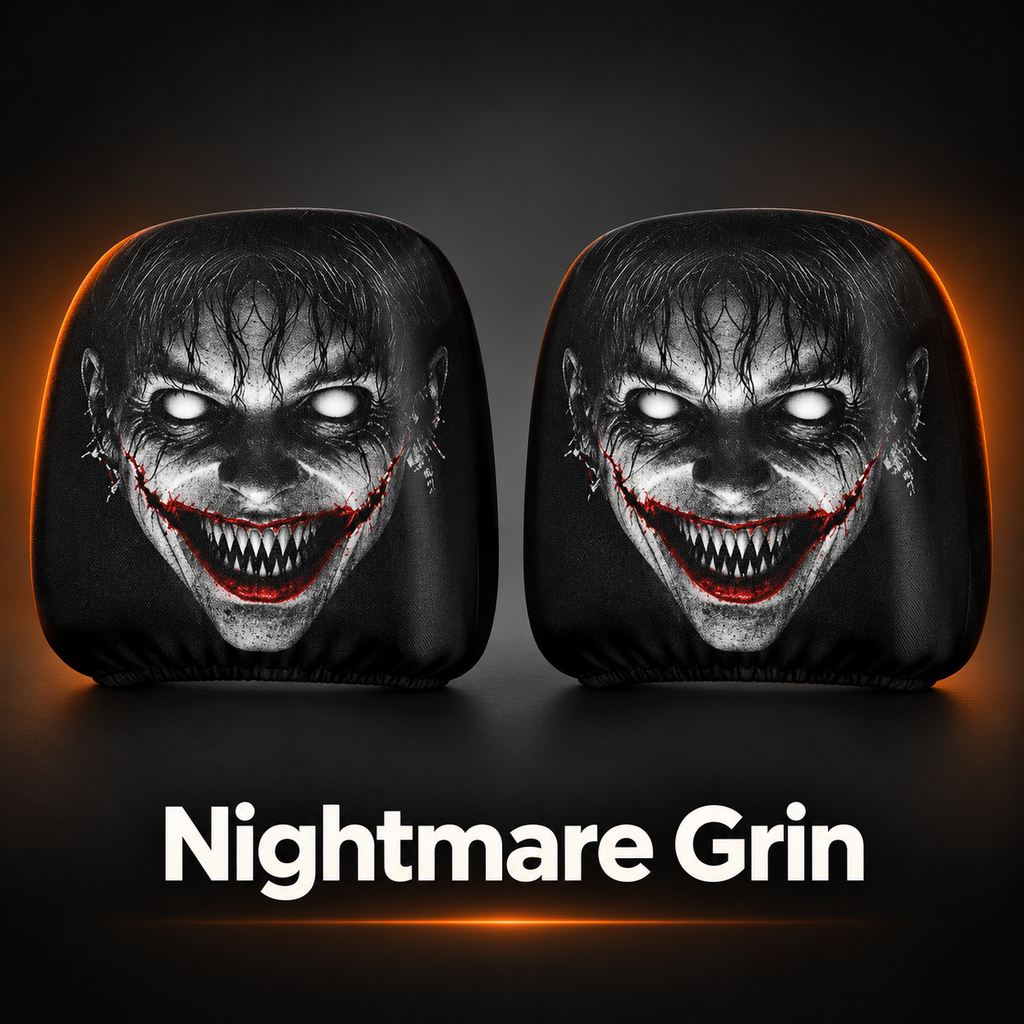 Scary Halloween Car Headrest Covers – 2-Pack