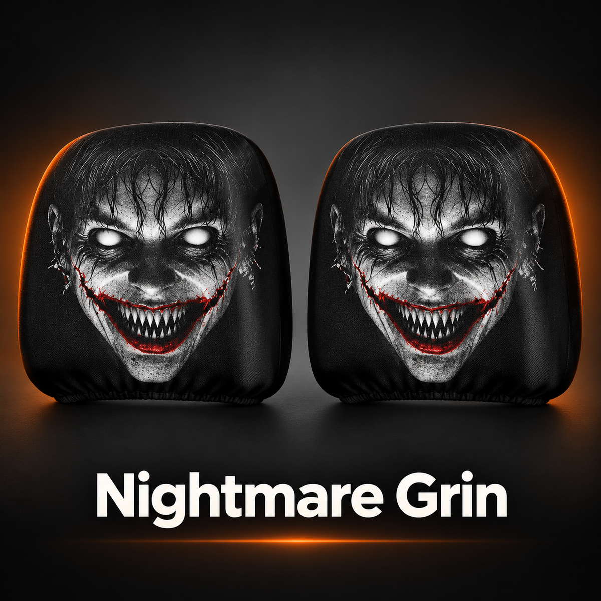 Scary Halloween Car Headrest Covers – 2-Pack